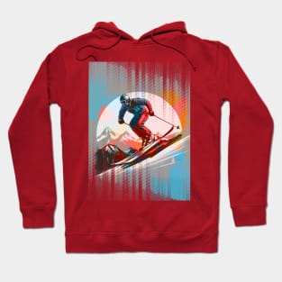 skiing man modern design Hoodie